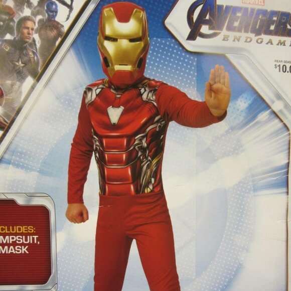 2PC LICENSED AVENGERS ENDGAME IRON MAN COSTUME SIZE M (8-10) - Picture 1 of 2